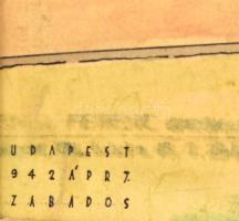 Szabados jelzéssel: Magyar Optikai Művek H épület 1942. Akvarell-tus, papír (hajtott), paszpartuban,...