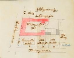 1890 Soroksári utcai ház átalakítási terve 80x70 cm