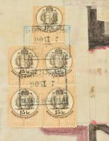 1890 Soroksári utcai ház átalakítási terve 80x70 cm