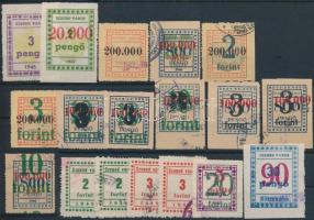 Szeged 18 db okmánybélyeg / fiscal stamps