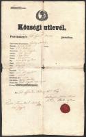 1849 Tóthgyörk községi útlevél