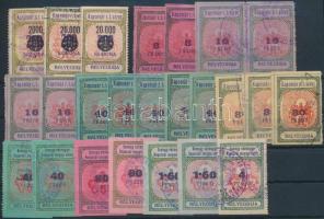 Kaposvár 24 db okmánybélyeg / fiscal stamps