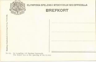 1912 Stockholm, Olympiska Spelens Officiella. Nr. 67. De kungliga vid Spelens öppnande / 1912 Summer...