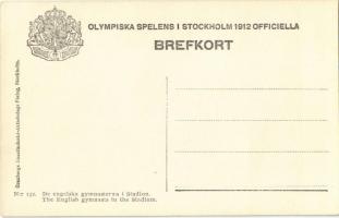 1912 Stockholm, Olympiska Spelens Officiella. Nr. 152. De engelska gymnasterna i Stadion / 1912 Summ...
