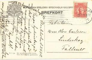 1912 Stockholm, Olympiska Spelens Officiella. Nr. 139. De norska gymna terua  / 1912 Summer Olympics...