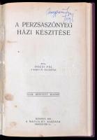 Dóczi Pál: A perzsaszőnyeg házi készítése. Bp., 1930, Manus Rt. Egészvászon kötés, kopottas állapotban.