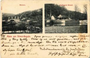 1906 Boksánbánya, Németbogsán, Bocsa Montana, Bocsa; Kolczán, Ausflugsort Bründl / Kolcán mészkőbánya és mészégető telep, Bründl kirándulóhely / limestone quarry, lime burning plant, hiking spot (EK)