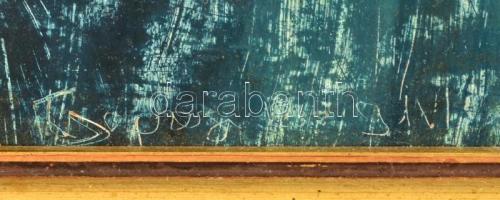 Olvashatatlan jelzéssel: Kompozíció. Olaj, farost, keretben, 61×34 cm