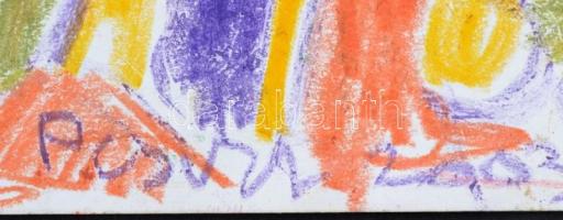 Cs. Németh Miklós (1934-2012): Lányok, pasztell, karton, jelzett, 14×41 cm