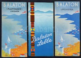 cca 1930 3 db Balaton reklám nyomtatvány.