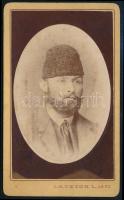 cca 1880 Vámbéry Ármin (1832-1913) orientalista, egyetemi tanár, a Magyar Tudományos Akadémia rendes tagja, keményhátú fotó, 10×6 cm