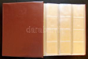 Használt éremberakó 10db lappal, 228 férőhellyel, klf. méretű érmékhez