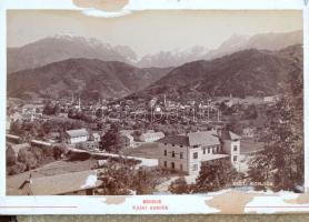 cca 1900 Bosnien. Boszniát és Szarajevót bemutató keményhátú fotó leporello 12 képpel. Két kép sérül...