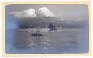 cca 1915 Abbázia 24 képet tartalmazó fénykép album, benne néhány darab osztrák-magyar flottát ábrázo...