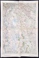 cca 1900-1910 Budapest-Kecskemét, 1:200.000, K.u.K. Militärgeographisches Institut, 56x39 cm.+ Árva ...