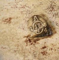 Antik ezüst cukordobozka rózsás díszítéssel  Ausztria 1824. Jelzett. JB mesterjeggyel / Antique silv...