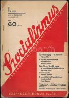 1938 A Szocializmus c. folyóirat XXVIII. évf 1. száma