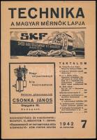 1942 Technika a magyar mérnökök lapja. c. újság 23 évf. 7. száma, benne Horthy István gyászkeretes képével