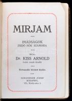 2 db izraelita imakönyv: Mirjam, imádságok zsidó nők számára. 60. kiadás. Ajkaink esedezései, Imádsá...