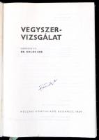Vegyszervizsgálat. Szerk.: Dr. Kolos Ede. Bp.,1969, Műszaki. Kiadói papírkötés. Megjelent 1900 példá...