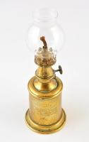 Lampe-Pigeon réz petróleum lámpa jelzett, búrával 25 cm
