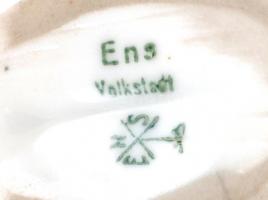 Ens porcelán pillangó, kézzel festett, jelzett, hibátlan, 5,5×6×4 cm