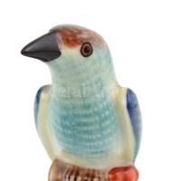 Herendi porcelán madár, kézzel festett, jelzett, kis kopásnyomokkal, m: 7,5 cm
