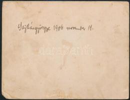 1906 Sajkásgyörgye (ma: Đurđevo, Szerbia / Serbia), patikabelső Márton napján, fotó, kartonra ragasz...
