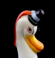 Herendi pipázó kacsa.  Kézzel festett, jelzett, hibátlan 12 cm