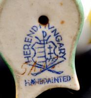 Herendi pipázó kacsa.  Kézzel festett, jelzett, hibátlan 12 cm