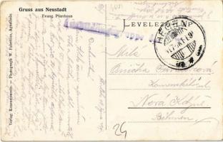 1917 Újváros, Neustadt bei Agnetheln, Noistat; Evang. Pfarrhaus / Evangélikus lelkészlak. W. Fabriti...