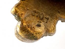 Szecessziós réz asztali váza üvegbetéttel 34 cm