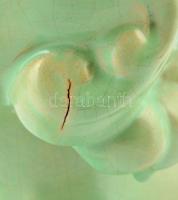 Komlós kerámia jelzett art deco női fej, kisebb sérüléssel 25 cm