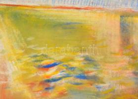 Egry jelzéssel: Fények a vízen. Pasztell, papír, 29×40 cm