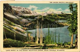 1949 Laramie, Wyoming, Lake Marie in the Snowy Mountain Range (small tear)