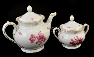 Rosenthal teás készlet 6 személyes. Matricás, jelzett. Egy csésze lepattanással