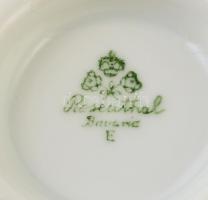 Rosenthal teás készlet 6 személyes. Matricás, jelzett. Egy csésze lepattanással