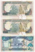 Szomália 1991. 50Sch (2x) + 2008. 500Sch T:I
Somalia 1991. 50 Schillings (2x) + 2008. 500 Schilling...