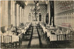 1906 Budapest V. Ladányi József étterme, étterem belső. Lipót körút 27. (Szent István körút) (EK)