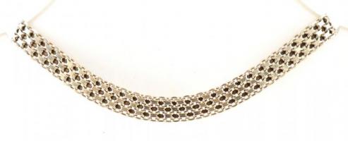 Ezüst(Ag) háromsoros karkötő, jelzett, h: 19 cm, nettó: 6,3 g