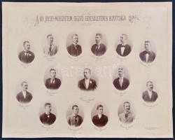 1893-1894 Kir. József Műegyetem Segítő Egyesületének Bizottsága, 1892/1893 és 1893/1894 tablófotói, ...