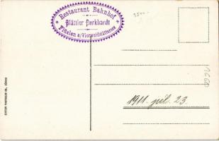 1911 Tellskapelle mit Uri Rotstock + "Restaurant Bahnhof Blattler Burkhardt" cancellation