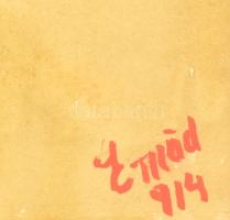 Emőd jelzéssel: Menyecske. Akvarell, papír, üvegezett keretben, 40×28 cm