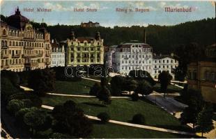 Mariánské Lázne, Marienbad; Hotel Weimar, Hotel Stern, König v. Bayern (EK)