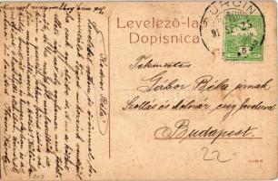 Zimony, Semlin, Zemun; Katolicka crkva sa skolom / Kath. Kirche und Schule / Katolikus templom és is...