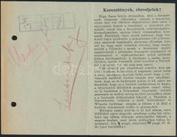 cca 1930-1940 Luzsénszky Alfonz Talmud-"fordítása", antiszemita hangvételű reklámlap