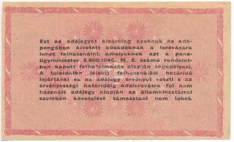 1946. 1.000.000AP fordított címer, "amelyekNEK" T:III