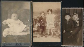 cca 1900-1940 Vegyes fotó tétel, 12 db, 9×6 és 16×11 cm közötti méretekben