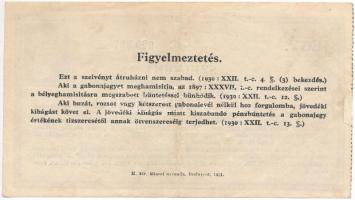 1931. 6P gabonajegy "C" szelvény T:III