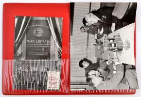 cca 1987 Magyar Néphadsereg honvédelmi érdemérem adományozó oklevél és 2 db fotó